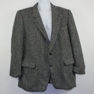 Harris Tweed Grey Blazer Suit Jacket (46 R)